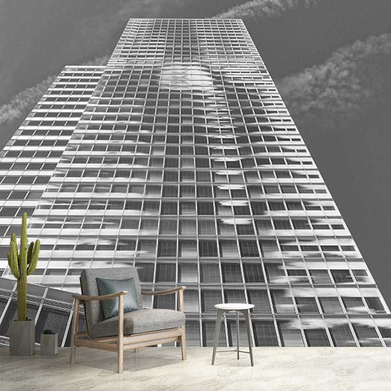 Contemporary Urban Architecture Murals for Meeting Room Decoration, Mildew Resistant