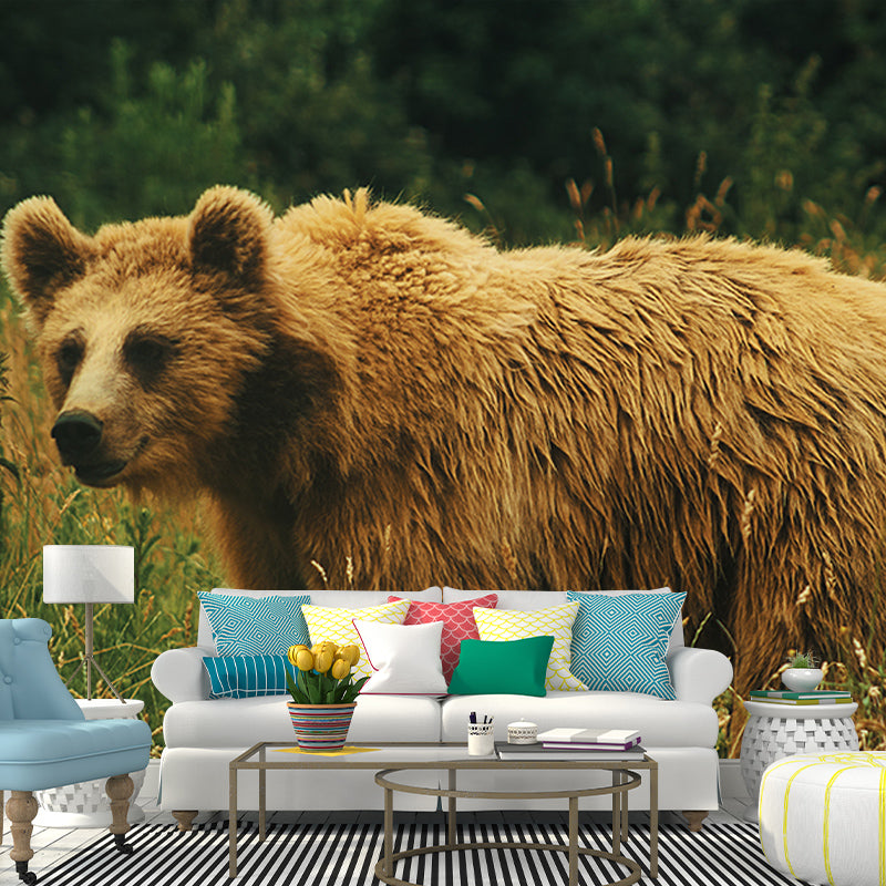 Bear Mural Full Size Contemporary Living Room Home Decor, Custom Size Available