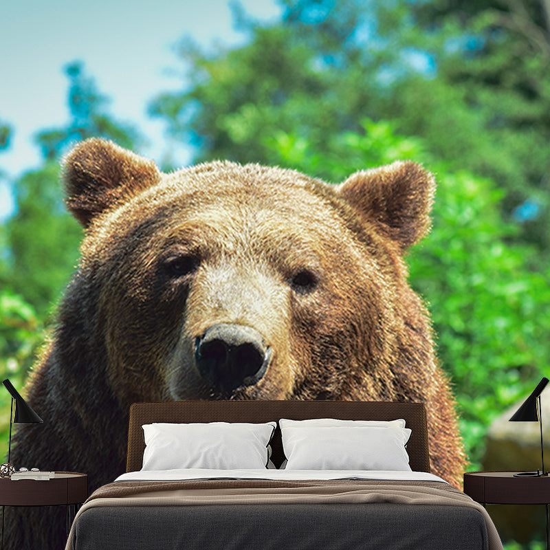 Bear Mural Full Size Contemporary Living Room Home Decor, Custom Size Available