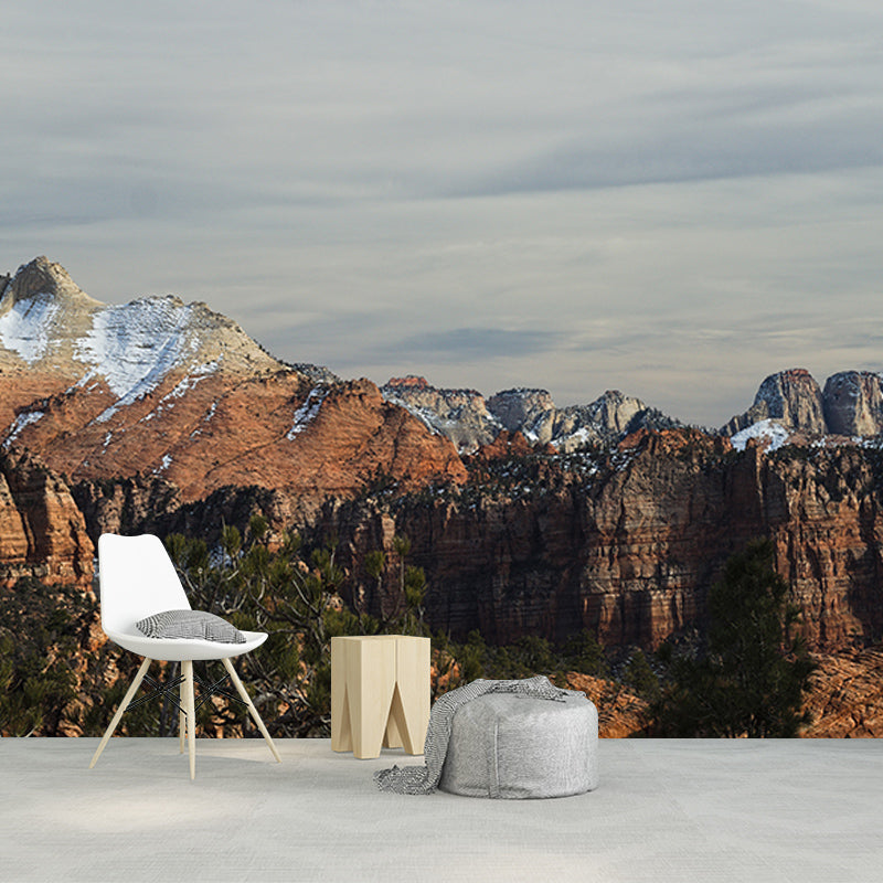 Beautiful Mountain Mural Wallpaper Waterproofing Wall Covering for Guest Room