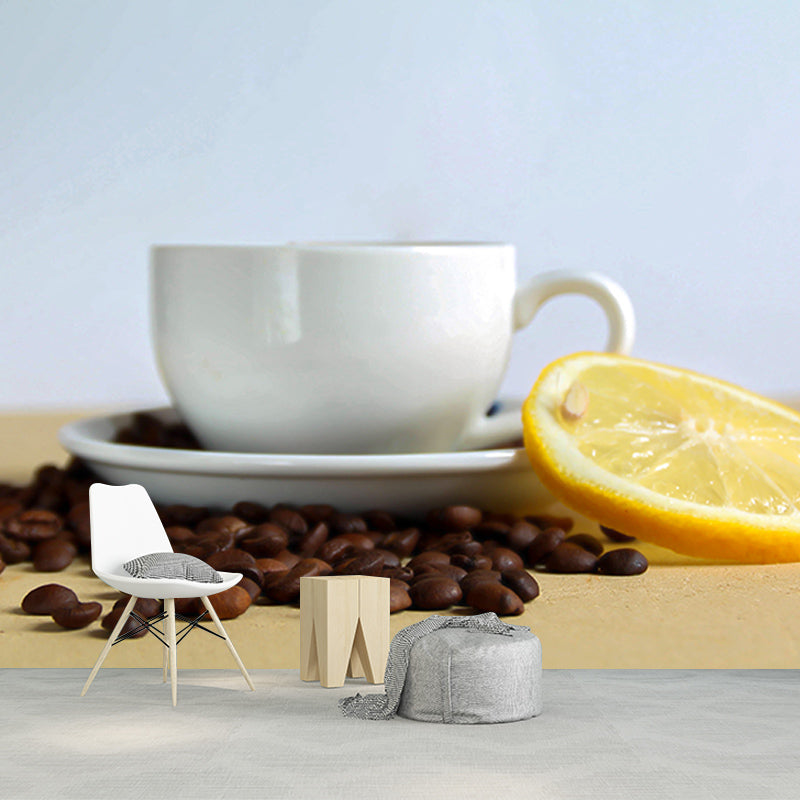 Bitter Coffee Wall Mural for Restaurant Decor Waterproofing, Made to Measure