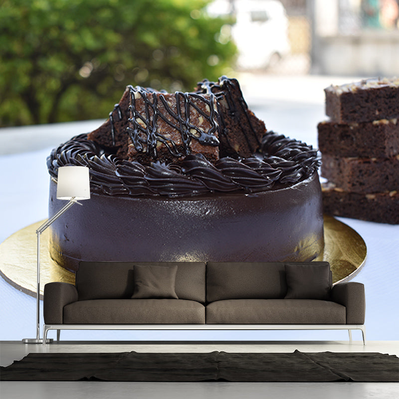 Chocolate Dessert Mural Modern Style Wall Covering for Dessert Shop Baking Shop