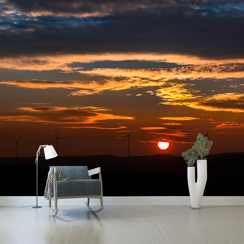 Customized Modern Sky Wall Mural Moisture Resistant Wall Covering for Sitting Room