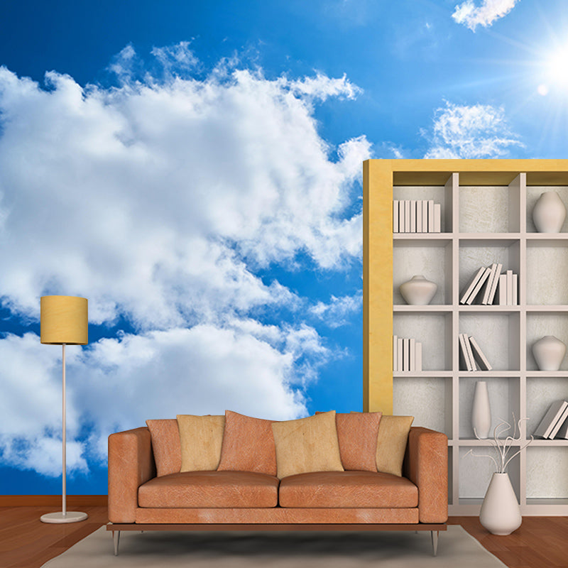 Photography Sky Landscape Mural Mildew Resistant Wall Decor for Living Room