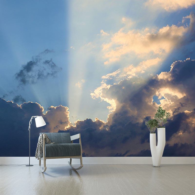 Customized Modern Sky Wall Mural Moisture Resistant Wall Covering for Home