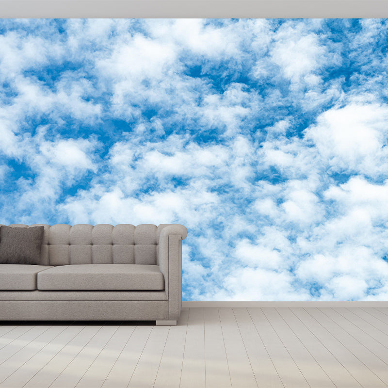 Customized Modern Sky Wall Mural Moisture Resistant Wall Art for Bathroom