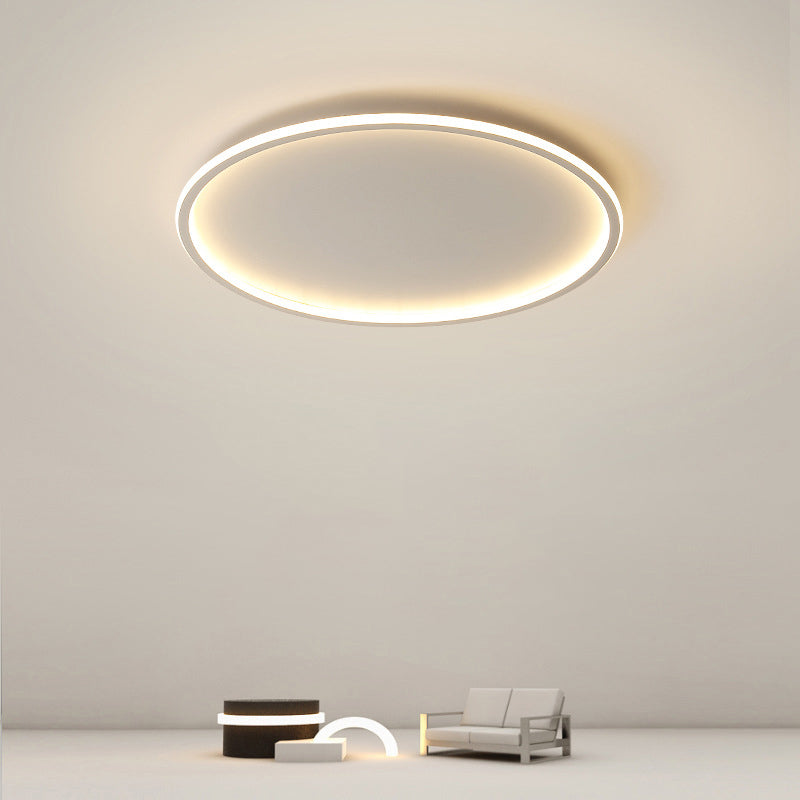 Modern Simple Style Round Ceiling Mounted Light Aluminum 1 Light Flush Mount Lighting