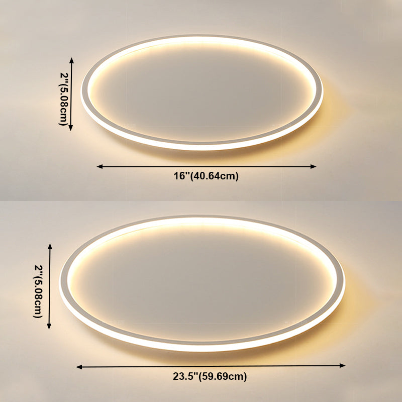 Plafonnier rond de style simple et moderne, éclairage encastré en aluminium à 1 lumière