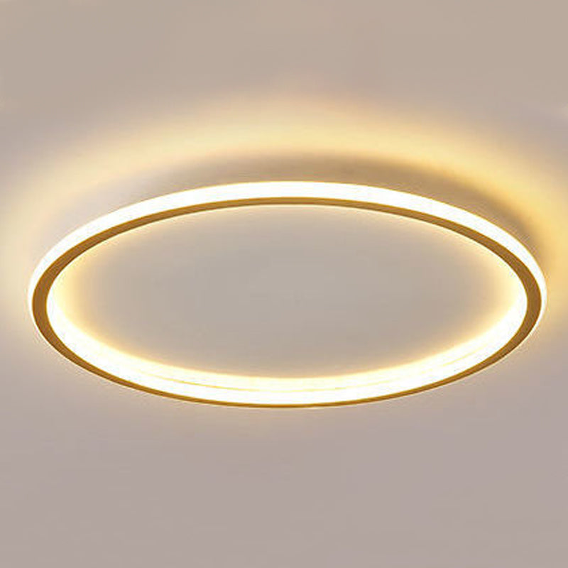 Modern Simple Style Round Ceiling Mounted Light Aluminum 1 Light Flush Mount Lighting