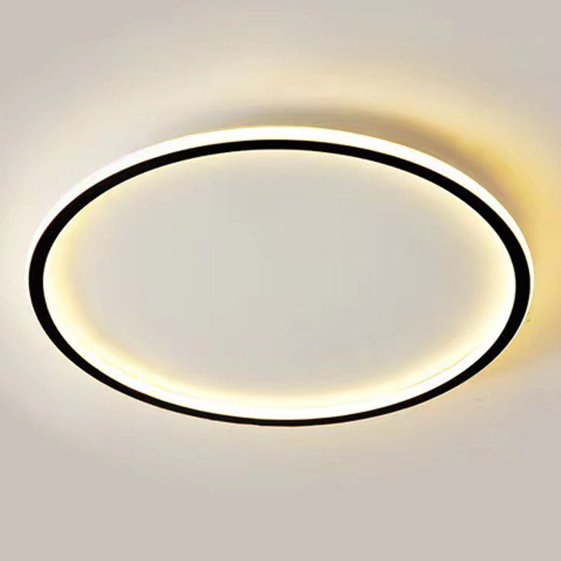 Plafonnier rond de style simple et moderne, éclairage encastré en aluminium à 1 lumière