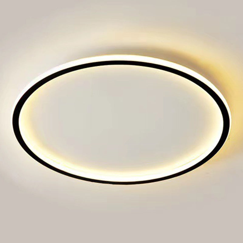 Modern Simple Style Round Ceiling Mounted Light Aluminum 1 Light Flush Mount Lighting