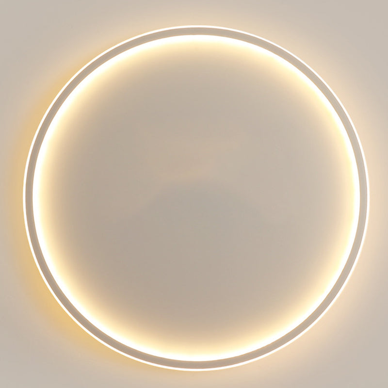 Plafonnier rond de style simple et moderne, éclairage encastré en aluminium à 1 lumière