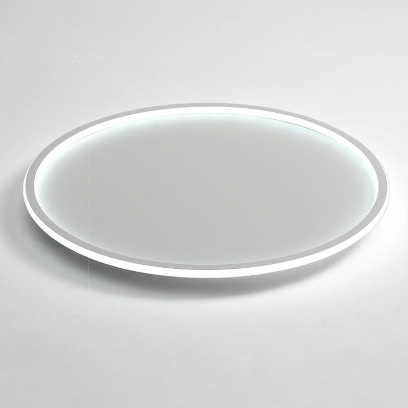 Plafonnier rond de style simple et moderne, éclairage encastré en aluminium à 1 lumière