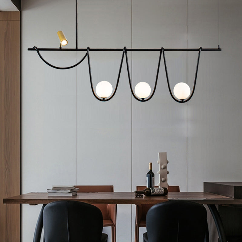 Pendre créatif moderne Light Metal 4-Light Island Light for Dining Room