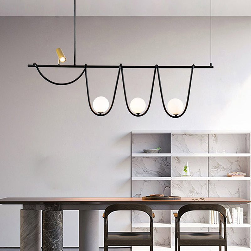 Pendre créatif moderne Light Metal 4-Light Island Light for Dining Room