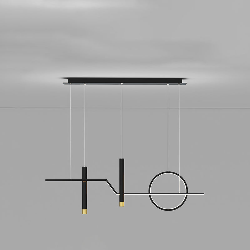 Linear Island Lighting Fixtures Contemporary Metal Pendant Lights For Kitchen Island