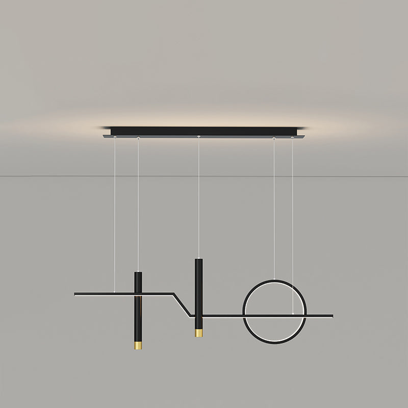 Linear Island Lighting Fixtures Contemporary Metal Pendant Lights For Kitchen Island