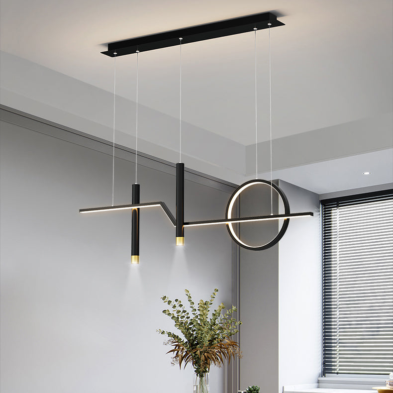 Linear Island Lighting Fixtures Contemporary Metal Pendant Lights For Kitchen Island