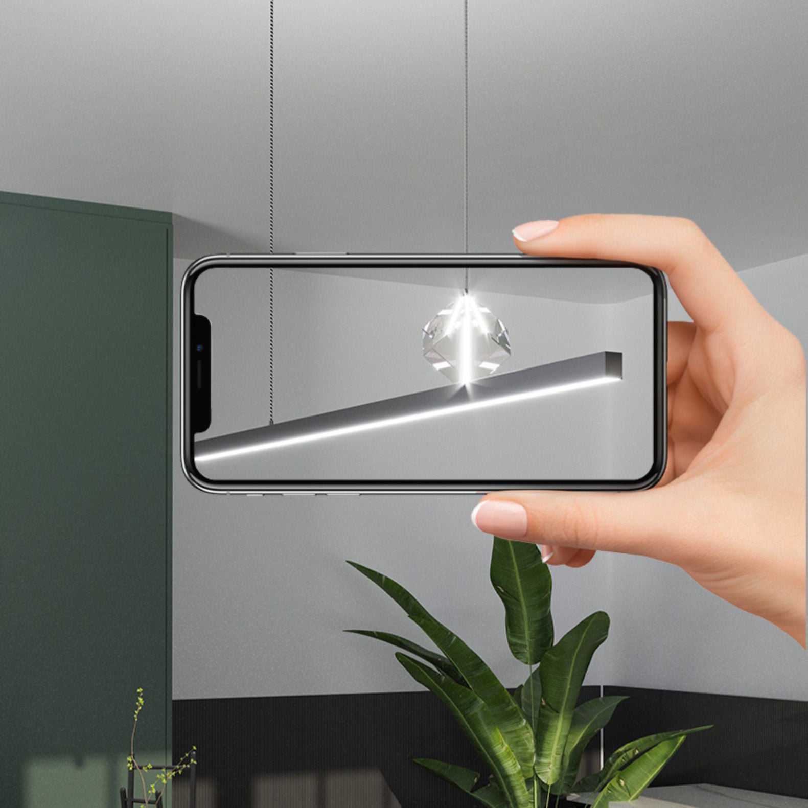 Linear Island Lighting Modern Metal 2 Light Island Chandelier with Crystal