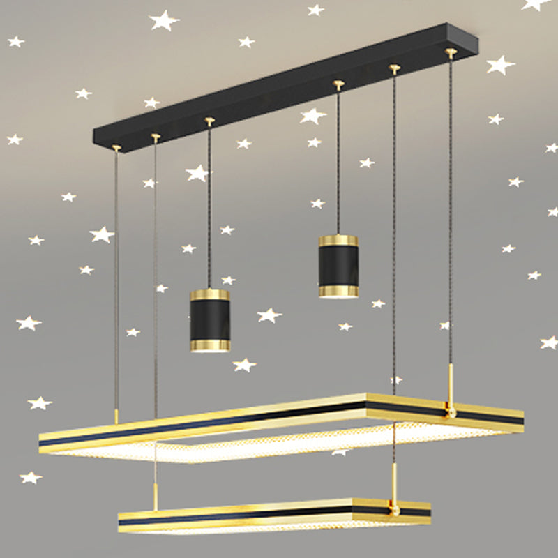 Contemporary Pendant Lights Linear Hanging Ceiling Lights for Dining Room