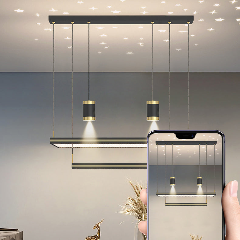 Contemporary Pendant Lights Linear Hanging Ceiling Lights for Dining Room