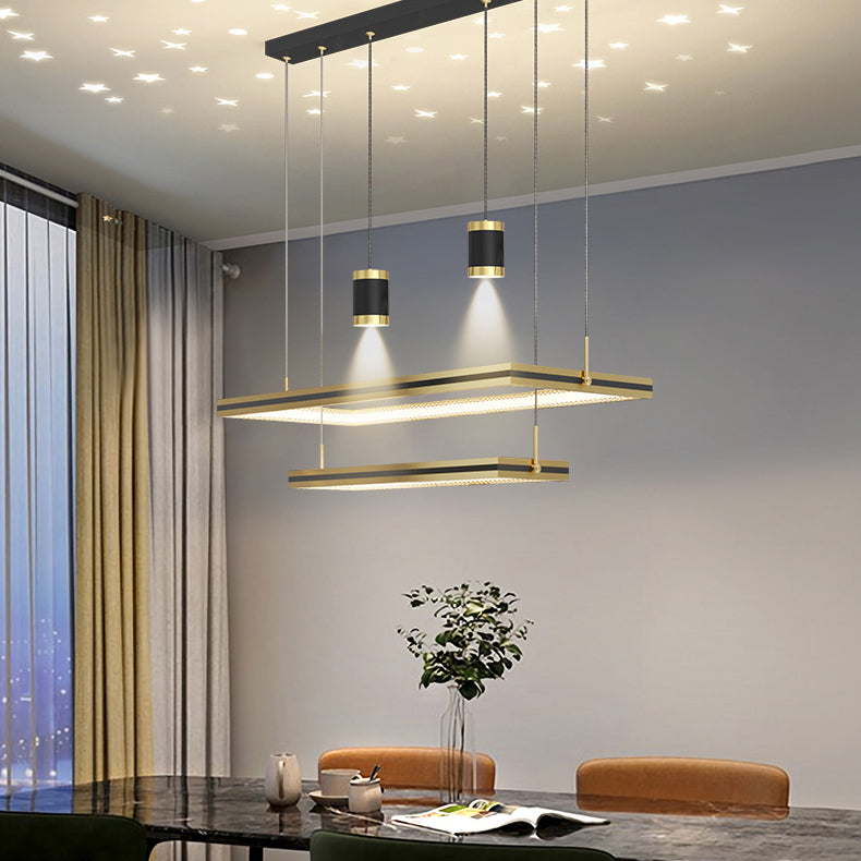 Contemporary Pendant Lights Linear Hanging Ceiling Lights for Dining Room