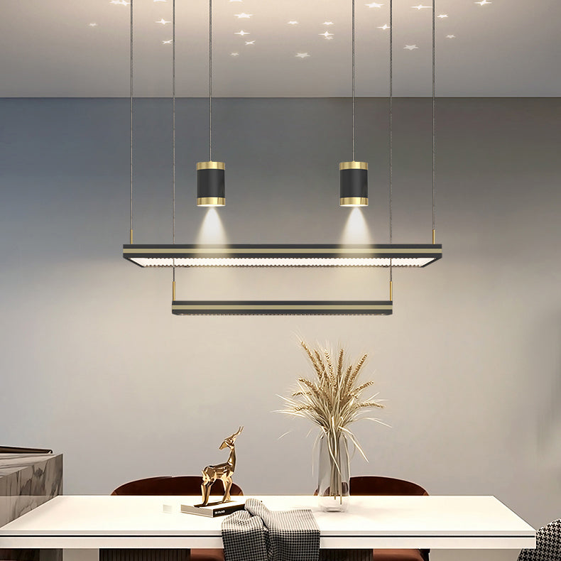 Contemporary Pendant Lights Linear Hanging Ceiling Lights for Dining Room