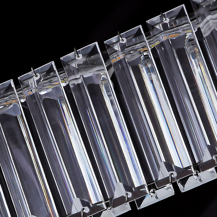 Moderne Kücheninselbeleuchtung linearer Kristall 2 leichte Kronleuchterleuchten