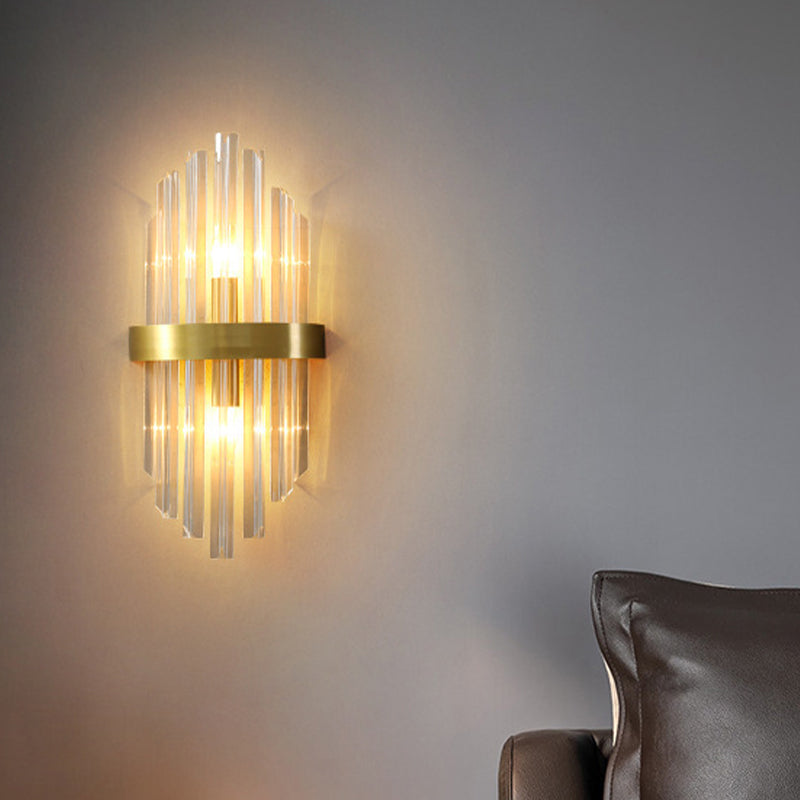 Kristallgeometrischer Schatten 2 Leichter Wandleuchten moderner Wandmontageleuchte in Gold