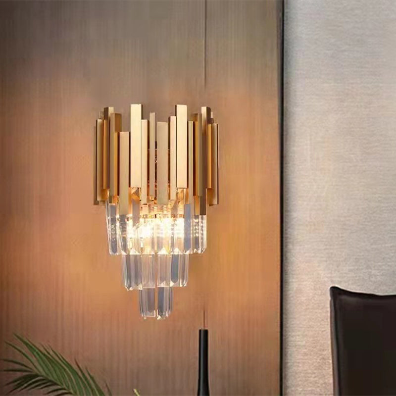 Kristallgeometrische Schatten Wandleuchte moderne Wandhalterung Leuchte in Messing