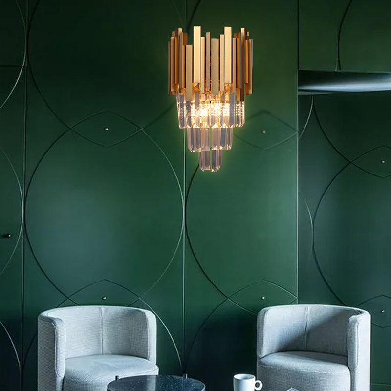 Kristallgeometrische Schatten Wandleuchte moderne Wandhalterung Leuchte in Messing