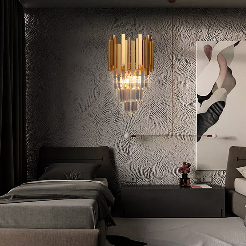 Kristallgeometrische Schatten Wandleuchte moderne Wandhalterung Leuchte in Messing