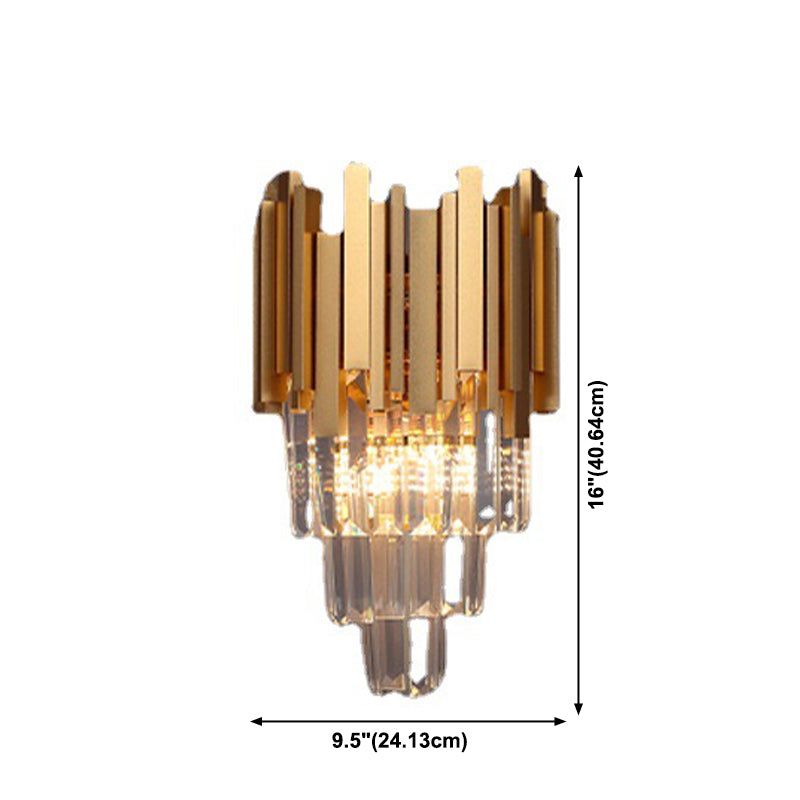 Kristallgeometrische Schatten Wandleuchte moderne Wandhalterung Leuchte in Messing