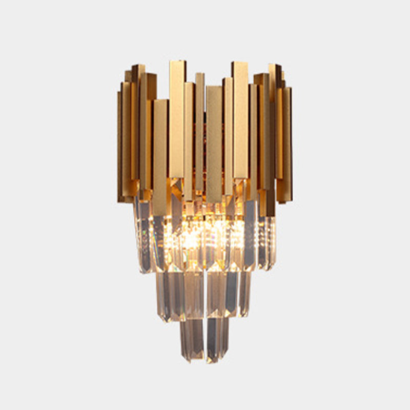 Kristallgeometrische Schatten Wandleuchte moderne Wandhalterung Leuchte in Messing