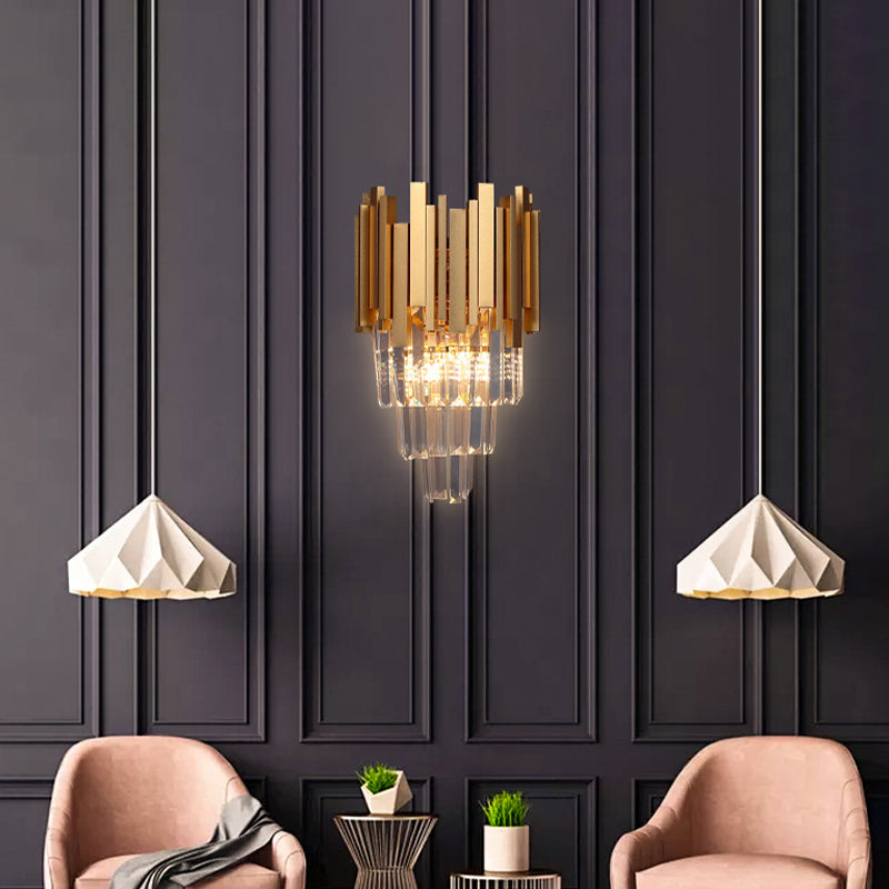 Kristallgeometrische Schatten Wandleuchte moderne Wandhalterung Leuchte in Messing