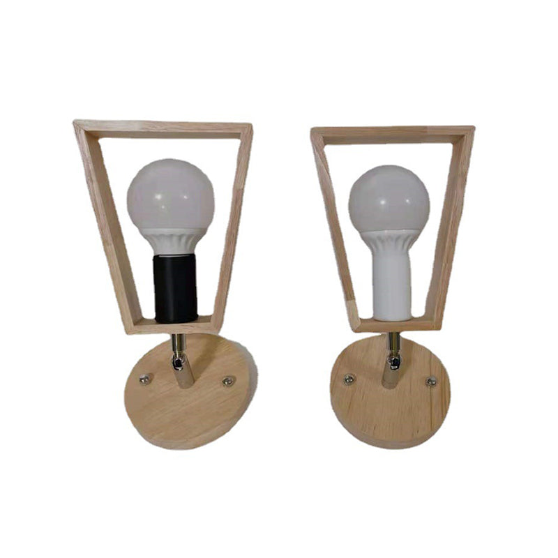 Einstellbare 1 leichte geometrische Wandbeleuchtung mit Holzwandleuchte moderne Holzwandleuchte