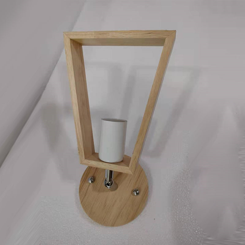 Einstellbare 1 leichte geometrische Wandbeleuchtung mit Holzwandleuchte moderne Holzwandleuchte