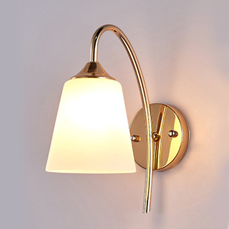 Glasgeometrische Wandbeleuchtung mit modernen Stil 1 Lichtwandmontiertes Leuchten in Gold