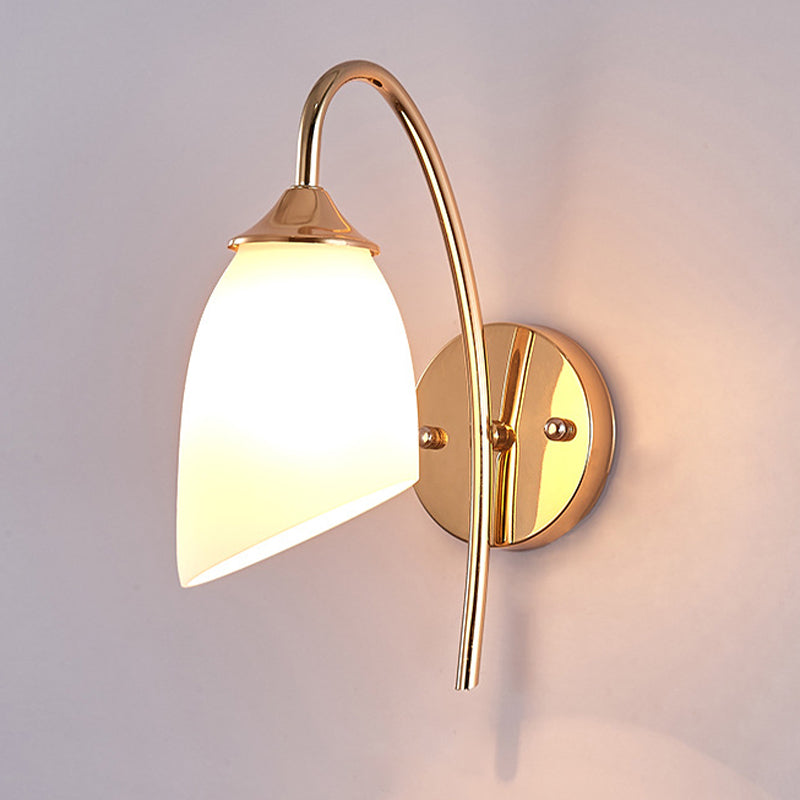 Glasgeometrische Wandbeleuchtung mit modernen Stil 1 Lichtwandmontiertes Leuchten in Gold