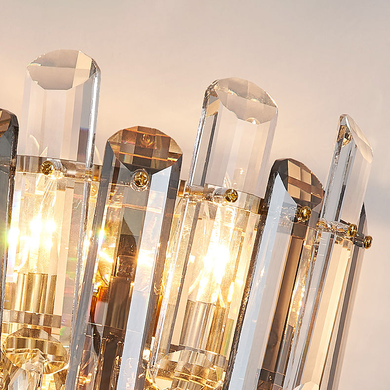 Geometrische Multi-Lights-Wandleuchten Moderner Kristallwandmontageleuchte in Gold