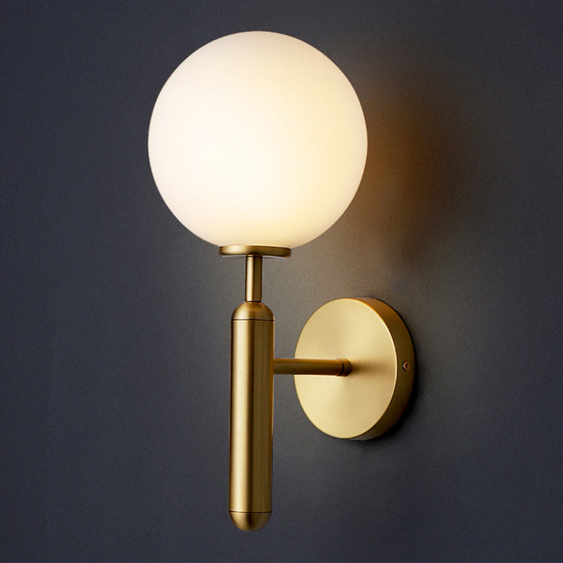 Glas Globus Wandbeleuchtung Merkmale moderner Stil 1 Lichtwandmontiertes Leuchten in Gold