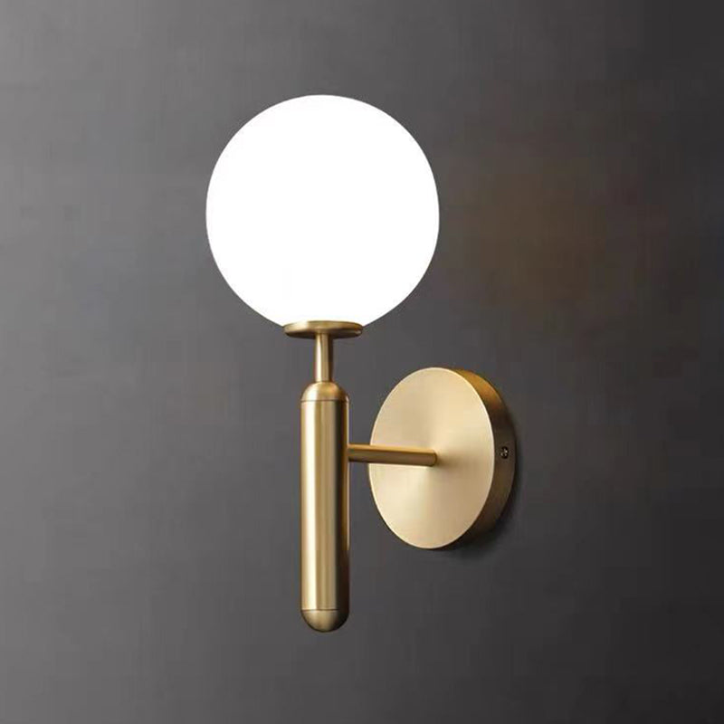 Glas Globus Wandbeleuchtung Merkmale moderner Stil 1 Lichtwandmontiertes Leuchten in Gold