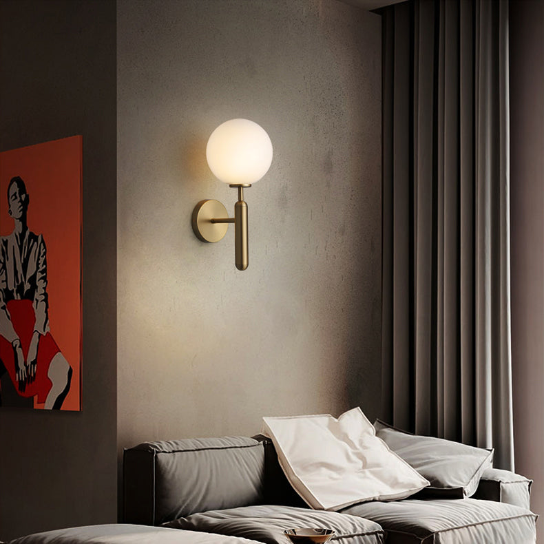 Glas Globus Wandbeleuchtung Merkmale moderner Stil 1 Lichtwandmontiertes Leuchten in Gold