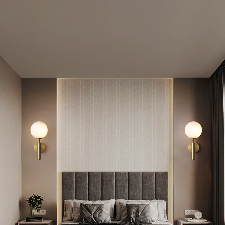 Glas Globus Wandbeleuchtung Merkmale moderner Stil 1 Lichtwandmontiertes Leuchten in Gold