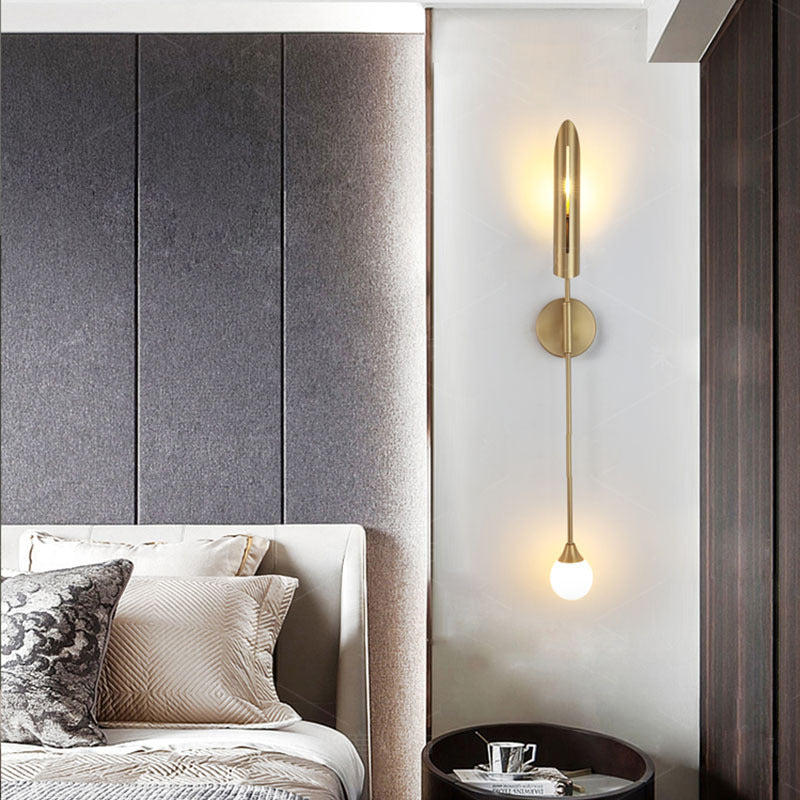 Metall Geometrische Wandbeleuchtung Merkmale moderner Stil 2 Leuchten Wandmontierte Leuchte in Gold