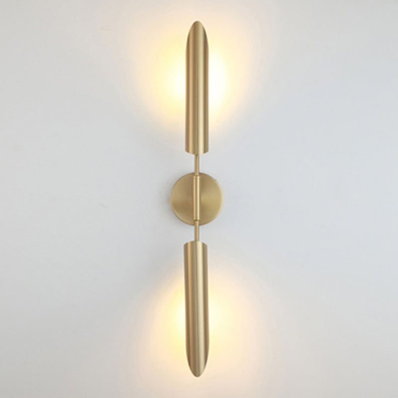 Metall Geometrische Wandbeleuchtung Merkmale moderner Stil 2 Leuchten Wandmontierte Leuchte in Gold
