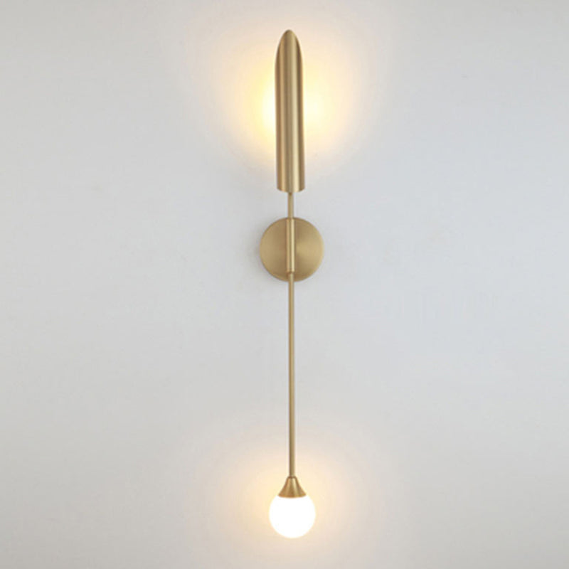 Metall Geometrische Wandbeleuchtung Merkmale moderner Stil 2 Leuchten Wandmontierte Leuchte in Gold