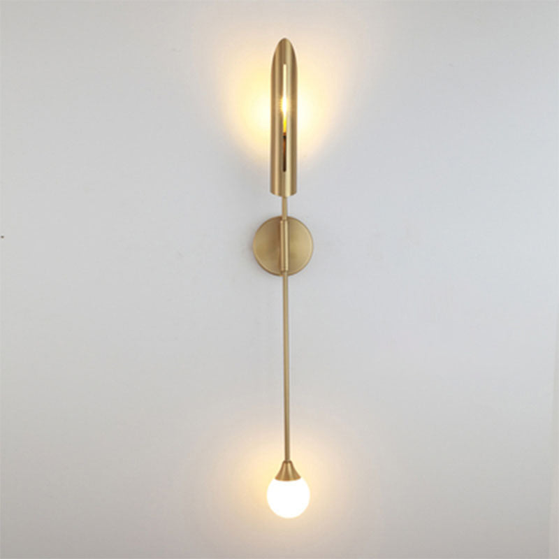 Metall Geometrische Wandbeleuchtung Merkmale moderner Stil 2 Leuchten Wandmontierte Leuchte in Gold
