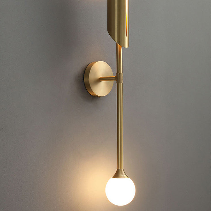 Metall Geometrische Wandbeleuchtung Merkmale moderner Stil 2 Leuchten Wandmontierte Leuchte in Gold