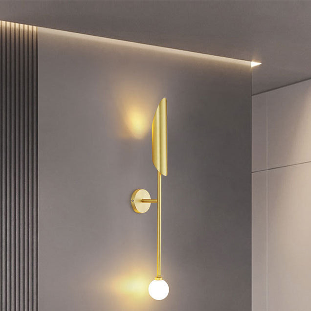 Metall Geometrische Wandbeleuchtung Merkmale moderner Stil 2 Leuchten Wandmontierte Leuchte in Gold